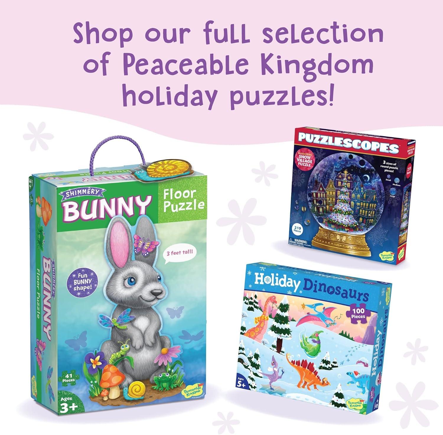 imagePeaceable Kingdom Easter Bunny Scratch and Sniff Jigsaw Puzzle Scented Candy Aroma Visual Recognition Problem Solving Kids Ages 5 76 Pieces Classroom Use Easter Holiday Puzzle