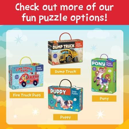 imagePeaceable Kingdom Giant Floor Puzzles with Uniquely Fun Shaped Pieces for Kids Ages 3 Gifts for Boys and Girls Dump Truck