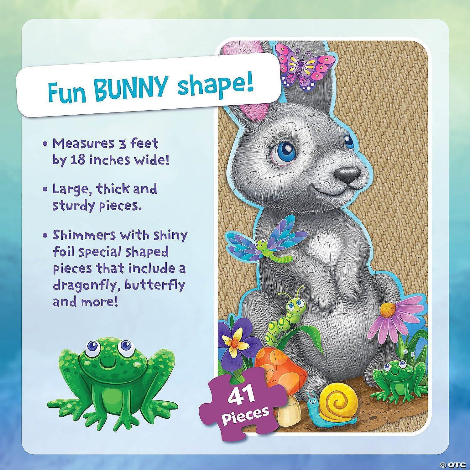 imagePeaceable Kingdom Shimmery Rainbow Floor PuzzleBunny