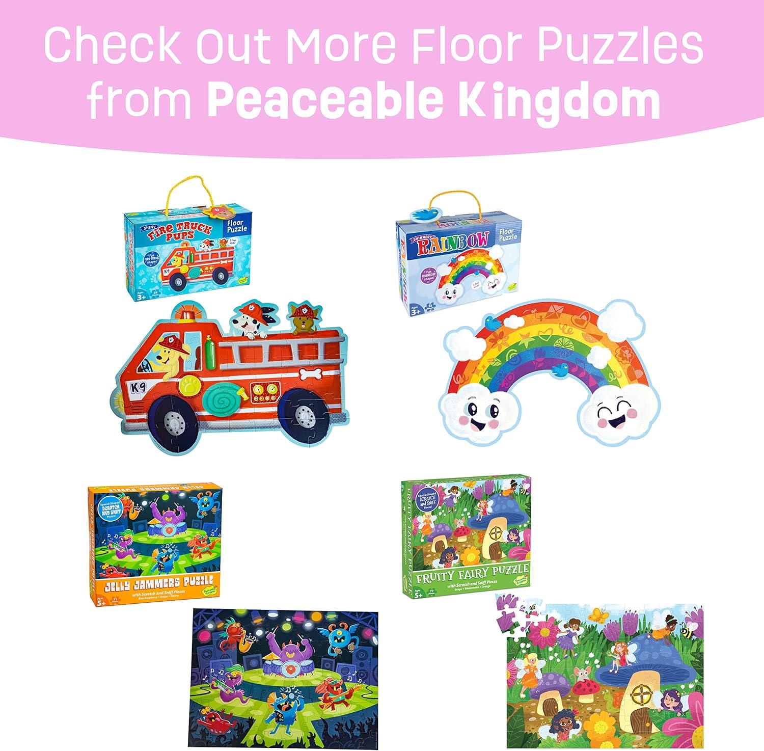 imagePeaceable Kingdom Shimmery Rainbow Floor PuzzleMermaid