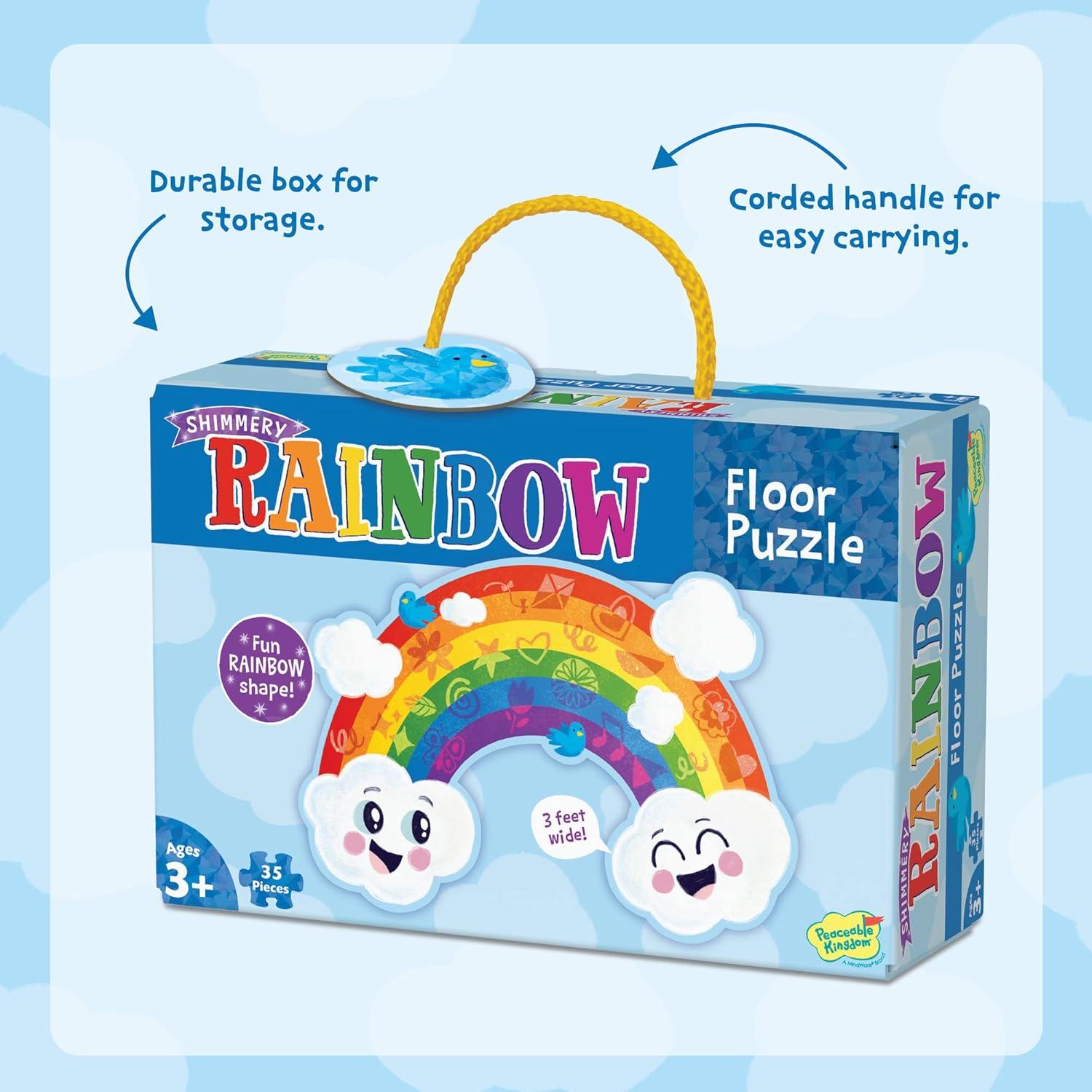 imagePeaceable Kingdom Shimmery Rainbow Floor PuzzleRainbow