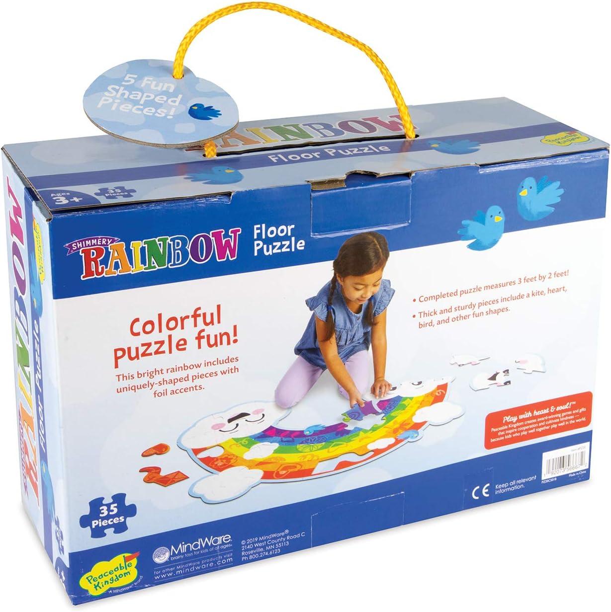 imagePeaceable Kingdom Shimmery Rainbow Floor PuzzleRainbow