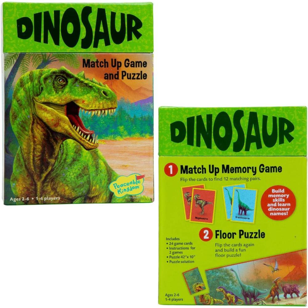 imagePeaceable Kingdom Floor Puzzle and Matching Game 2 in 1 Educational Activity for Kids 2 Years and Up DinosaurDinosaur