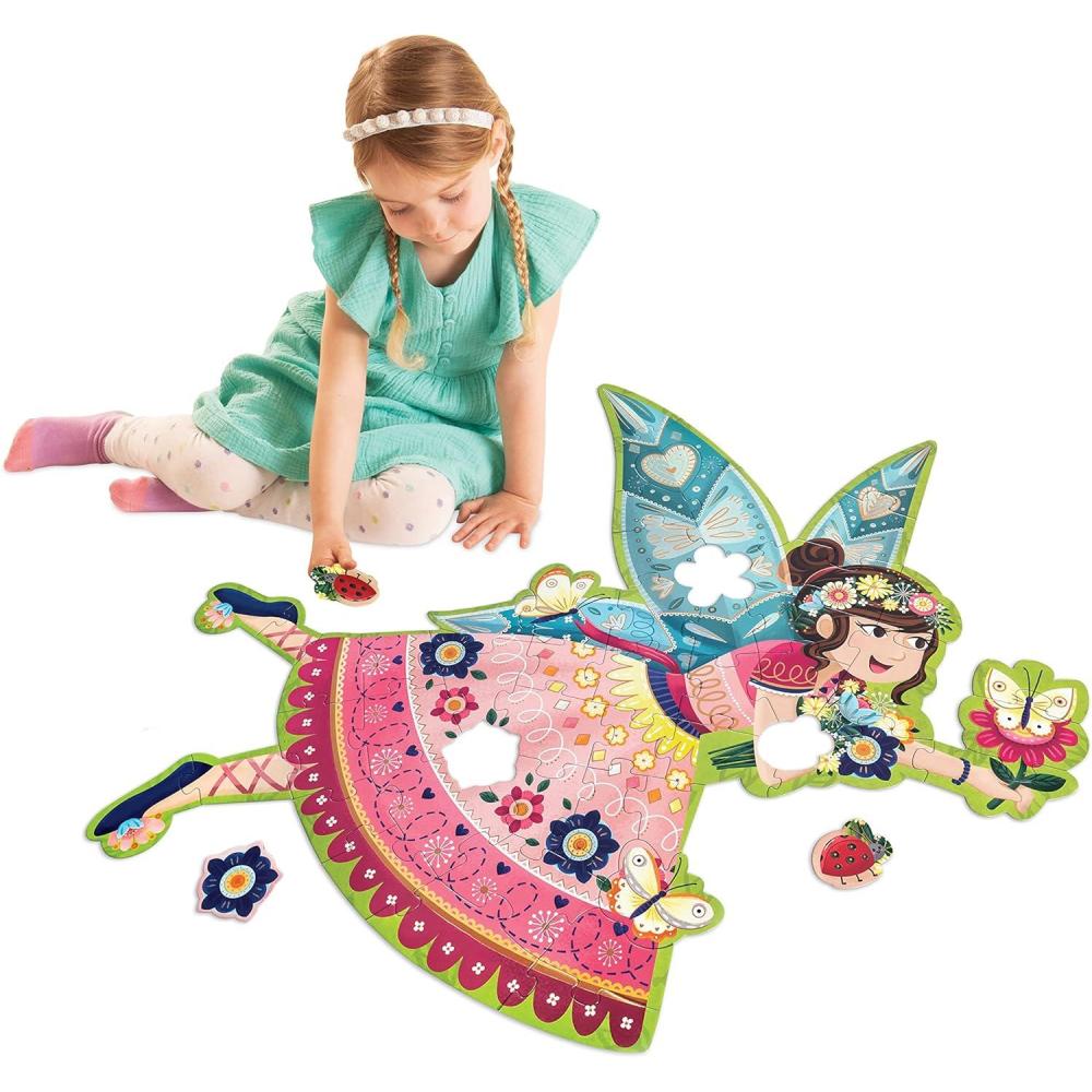 imagePeaceable Kingdom Shimmery Rainbow Floor PuzzleFairy