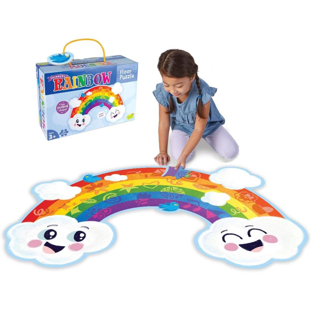 imagePeaceable Kingdom Shimmery Rainbow Floor PuzzleRainbow
