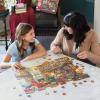 Peaceable Kingdom Cozy Library Pass Along Puzzle – 500-Piece with Shiny Foil Accents & Easel-Style Storage Box — Log Your Time Then Pass This Puzzle Along to Friends — for Kids Ages 8 & Up