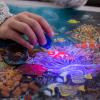 Peaceable Kingdom Deep Sea Adventure Puzzle – 100-Pc. Seek & Find Glow Puzzle for Kids Ages 6 & Up – Included Blacklight Reveals Hidden Items – Great Family Puzzles