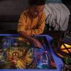 Peaceable Kingdom Gnomes at Night Puzzle – 100-Pc. Seek & Find Glow Puzzle for Kids Ages 6 & Up – Included Blacklight Reveals Hidden Items – Great for Home or Classrooms