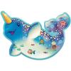 Peaceable Kingdom Narwhal Floor Puzzle – Magically Illustrated with 42 Thick and Sturdy Puzzle Pieces – Includes Storage Box with Carrying Cord – Over 3 Feet Wide