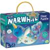 Peaceable Kingdom Narwhal Floor Puzzle – Magically Illustrated with 42 Thick and Sturdy Puzzle Pieces – Includes Storage Box with Carrying Cord – Over 3 Feet Wide