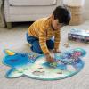 Peaceable Kingdom Narwhal Floor Puzzle – Magically Illustrated with 42 Thick and Sturdy Puzzle Pieces – Includes Storage Box with Carrying Cord – Over 3 Feet Wide