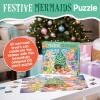 Peaceable Kingdom Shimmery Festive Mermaids Puzzle, 100-Piece for Kids Ages 5 & Up, Dazzling Gold Foil Pieces, Great for Classrooms