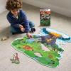 Peaceable Kingdom Shiny Shark Floor Puzzle – 53-Piece Giant Floor Puzzle for Kids Ages 5 & up – Fun-Shaped Puzzle Pieces – Great for Classrooms(Dinosaur Island)