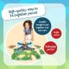Peaceable Kingdom Shiny Shark Floor Puzzle – 53-Piece Giant Floor Puzzle for Kids Ages 5 & up – Fun-Shaped Puzzle Pieces – Great for Classrooms(Dinosaur Island)