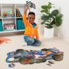 Peaceable Kingdom Shiny Shark Floor Puzzle – 53-Piece Giant Floor Puzzle for Kids Ages 5 & up – Fun-Shaped Puzzle Pieces – Great for Classrooms(Racecar)