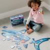 Peaceable Kingdom Shiny Shark Floor Puzzle – 53-Piece Giant Floor Puzzle for Kids Ages 5 & up – Fun-Shaped Puzzle Pieces – Great for Classrooms(Shark)