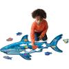 Peaceable Kingdom Shiny Shark Floor Puzzle – 53-Piece Giant Floor Puzzle for Kids Ages 5 & up – Fun-Shaped Puzzle Pieces – Great for Classrooms(Shark)