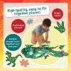 Peaceable Kingdom Shiny Shark Floor Puzzle – 53-Piece Giant Floor Puzzle for Kids Ages 5 & up – Fun-Shaped Puzzle Pieces – Great for Classrooms(T-Rex)