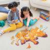 Peaceable Kingdom Shiny Shark Floor Puzzle – 53-Piece Giant Floor Puzzle for Kids Ages 5 & up – Fun-Shaped Puzzle Pieces – Great for Classrooms(Triceratops)