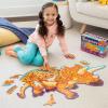 Peaceable Kingdom Shiny Shark Floor Puzzle – 53-Piece Giant Floor Puzzle for Kids Ages 5 & up – Fun-Shaped Puzzle Pieces – Great for Classrooms(Triceratops)