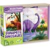 Peaceable Kingdom Dynamite Dinosaurs Wooden Jigsaw Set, Four Design Collection with Storage Box, Preschool Skill Building Activity, Kids Age 3+, Forty Eight Piece Dinosaur Scenes