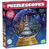 Peaceable Kingdom Puzzlescopes: Snow Globe – 219-Pc. Puzzle for Kids Ages 6 & Up – Included Suction Cup to Spin and Position Circular Pieces – Great for Home or Classrooms