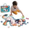 Peaceable Kingdom Shiny Shark Floor Puzzle – 53-Piece Giant Floor Puzzle for Kids Ages 5 & up – Fun-Shaped Puzzle Pieces – Great for Classrooms(Puppy)