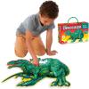 Peaceable Kingdom Shiny Shark Floor Puzzle – 53-Piece Giant Floor Puzzle for Kids Ages 5 & up – Fun-Shaped Puzzle Pieces – Great for Classrooms(T-Rex)