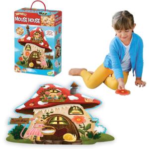 Peaceable Kingdom Shimmery Rainbow Floor Puzzle(Mushroom House)