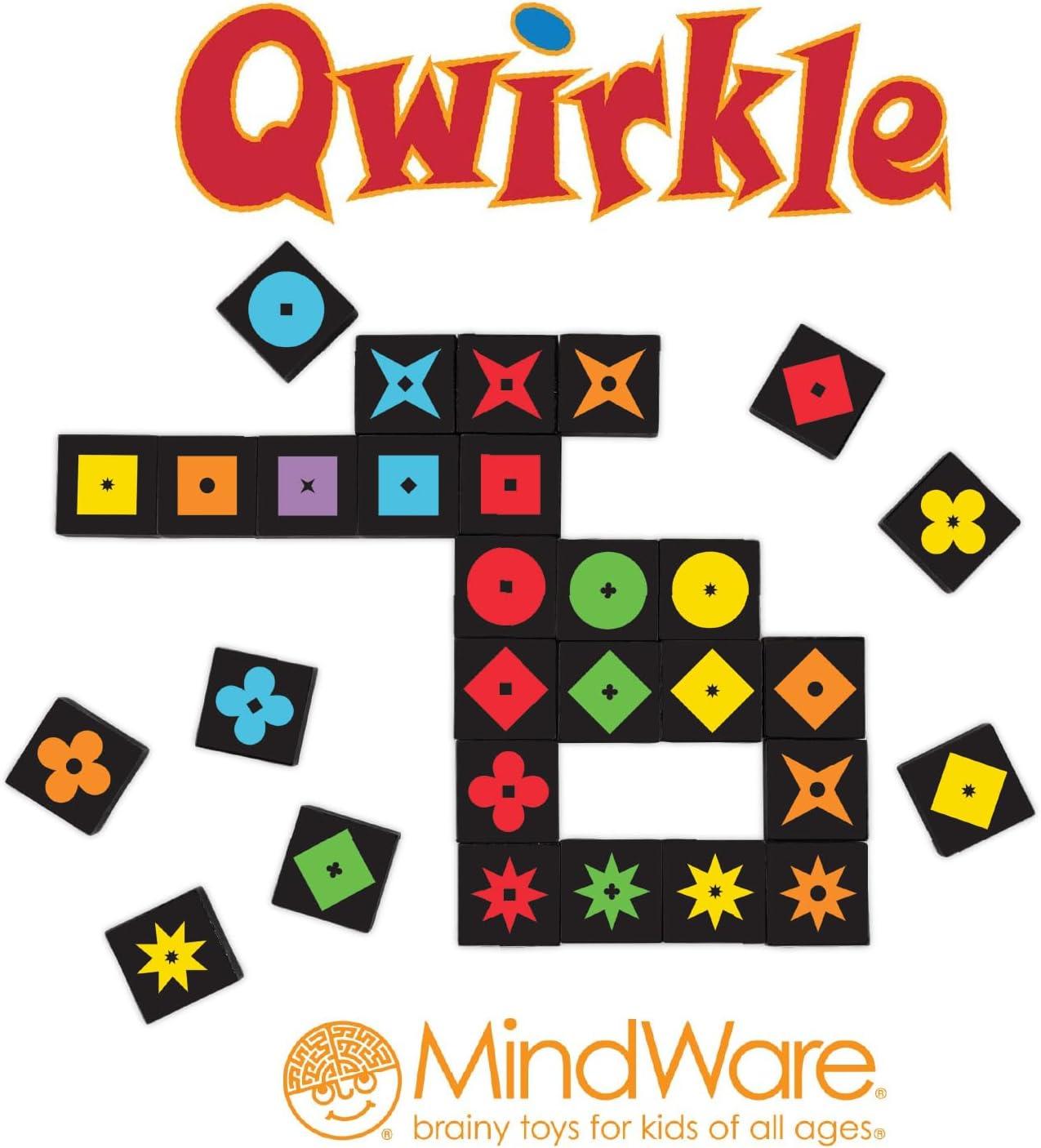imageMindWare Qwirkle Color Blind Friendly Family Game Game for Kids and Adults Fun Family Game Night Game for Concentration and VisualThinking Skills Ages 6