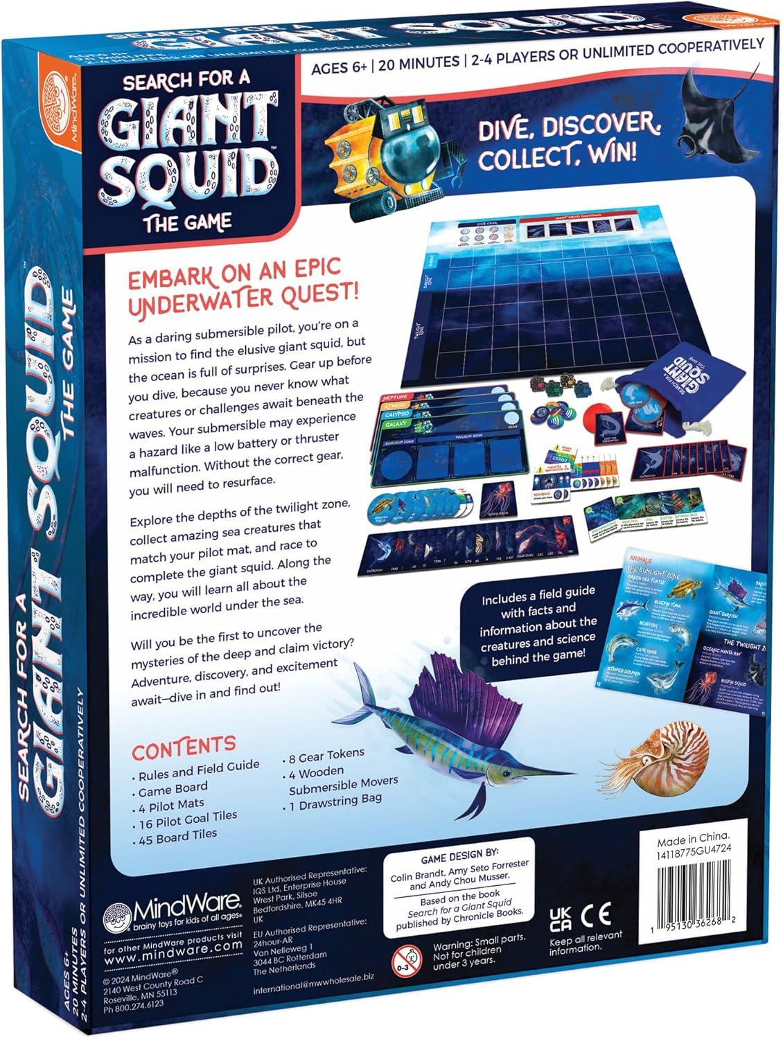 imageMindWare Search for a Giant Squid The Game Based On The Popular Book for 2 to 4 Players