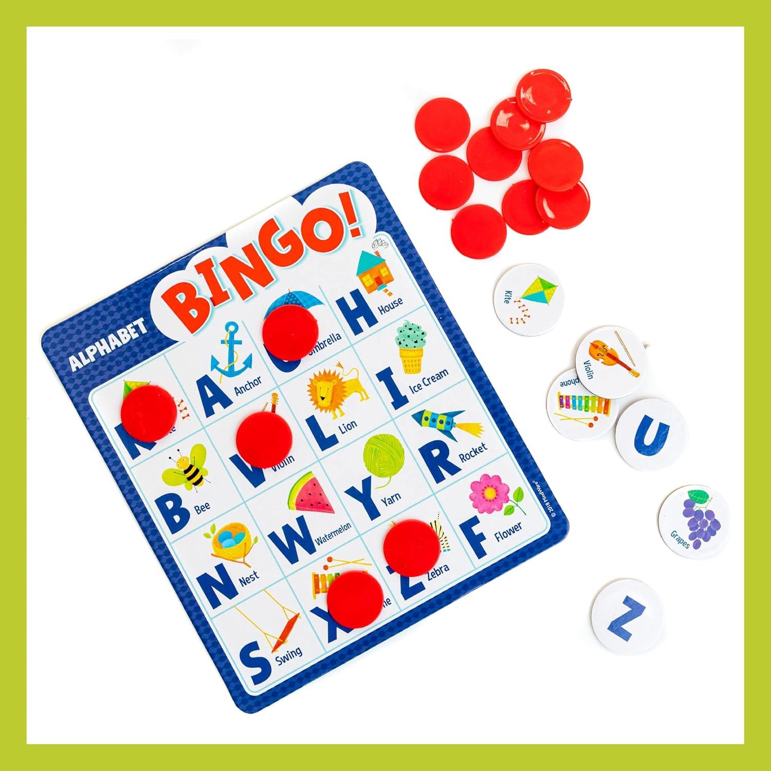 imagePeaceable Kingdom Alphabet Bingo Letter Learning Educational Board Game for 2 to 6 Kids Ages 4