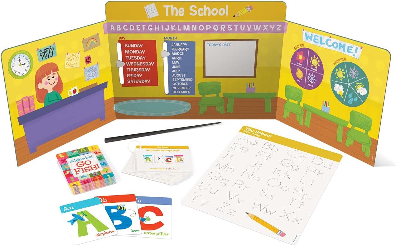 imagePeaceable Kingdom Get Ready for Kindergarten Learning Around Town Kindergarten Readiness Activity Set for Kids Ages 4 amp Up