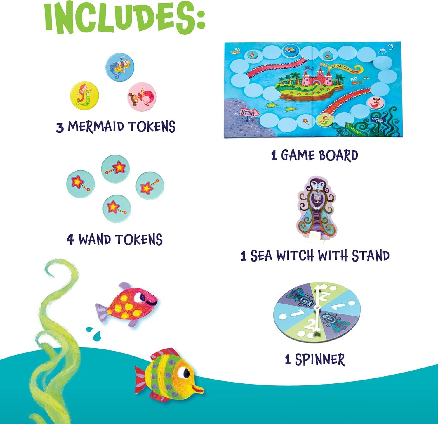 imagePeaceable Kingdom Mermaid Island Award Winning Cooperative Board Game for 2 to 6 Kids Ages 5