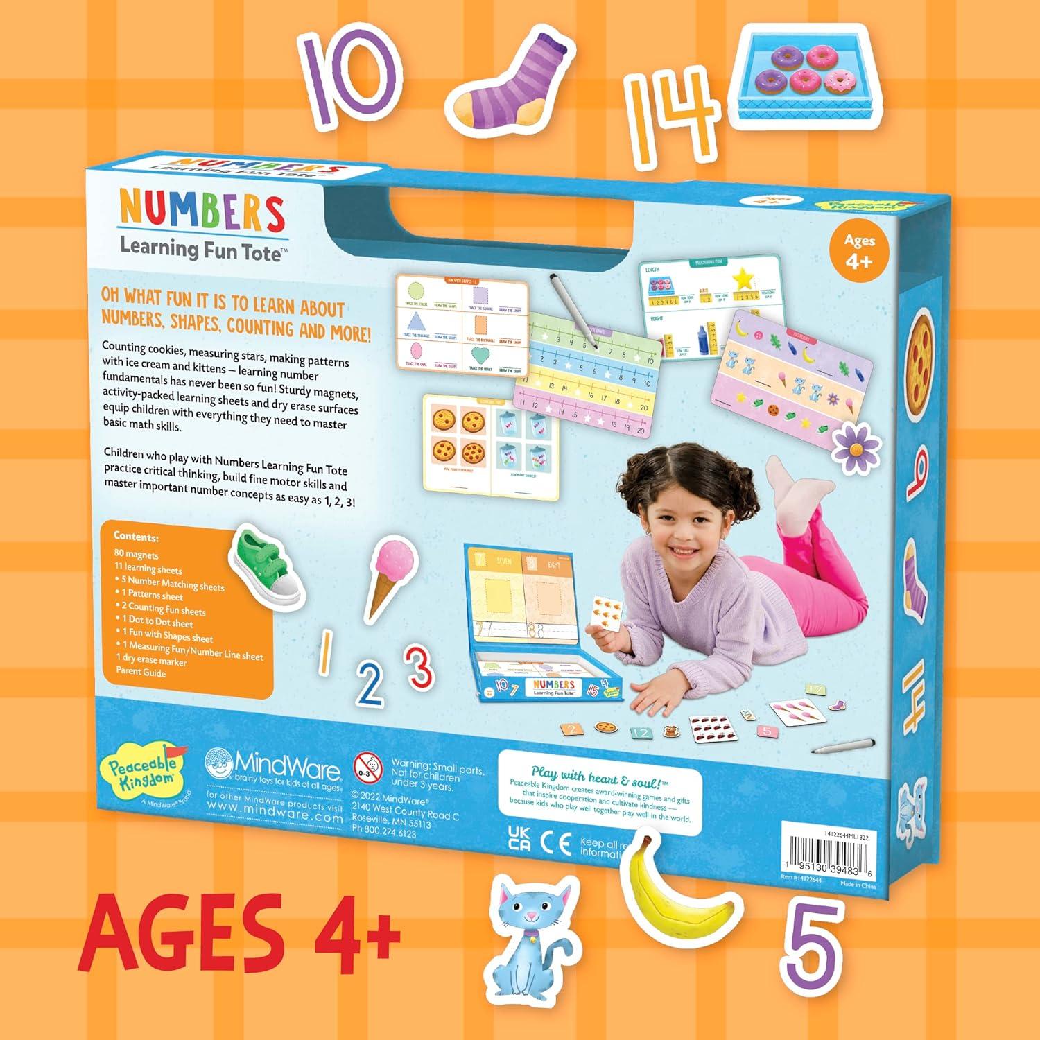 imagePeaceable Kingdom Numbers Learning Fun Tote Counting Patterns Sequences Educational Toys Ages 4