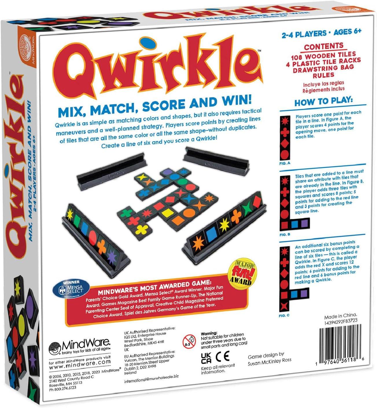 imageQwirkle Board Game Strategy Game for 24 Players Ages 6 Deluxe with TraysQwirkle with Trays