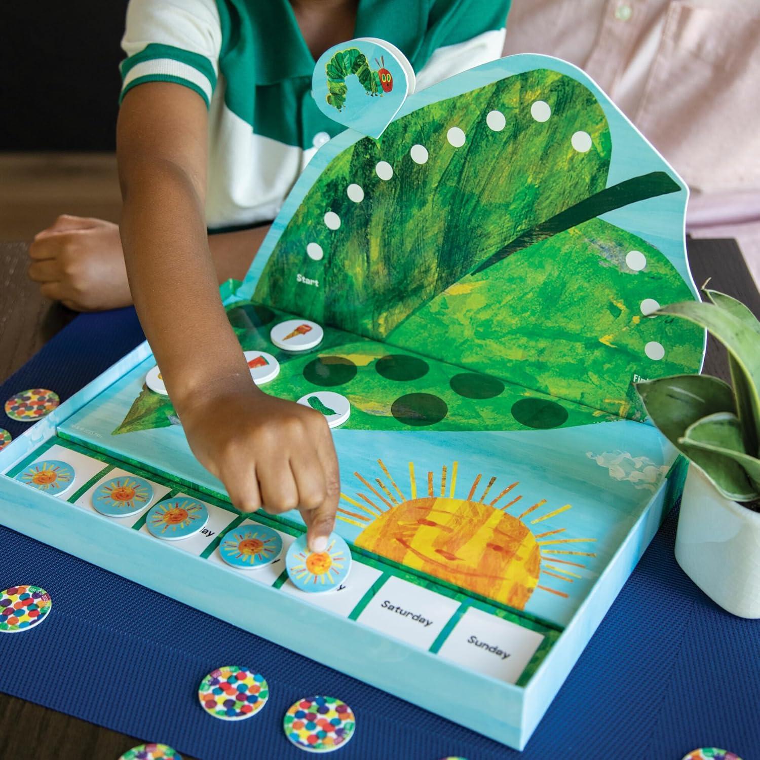 imageWorld of EricCarleThe Very Hungry CaterpillarSnackMatch Game Cooperative Memory Board Game for Kids Ages4 26Players 3D Leaf Board amp 31Tokens Included
