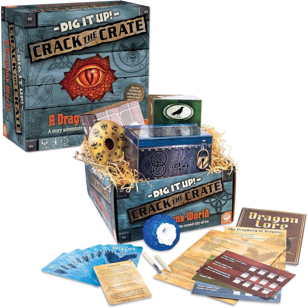 imageMindWare Dig It Up Crack The Crate Board Game for 1 or More Players Bring The Thrill of Escape Rooms Home for Adults amp Kids 8 amp Up