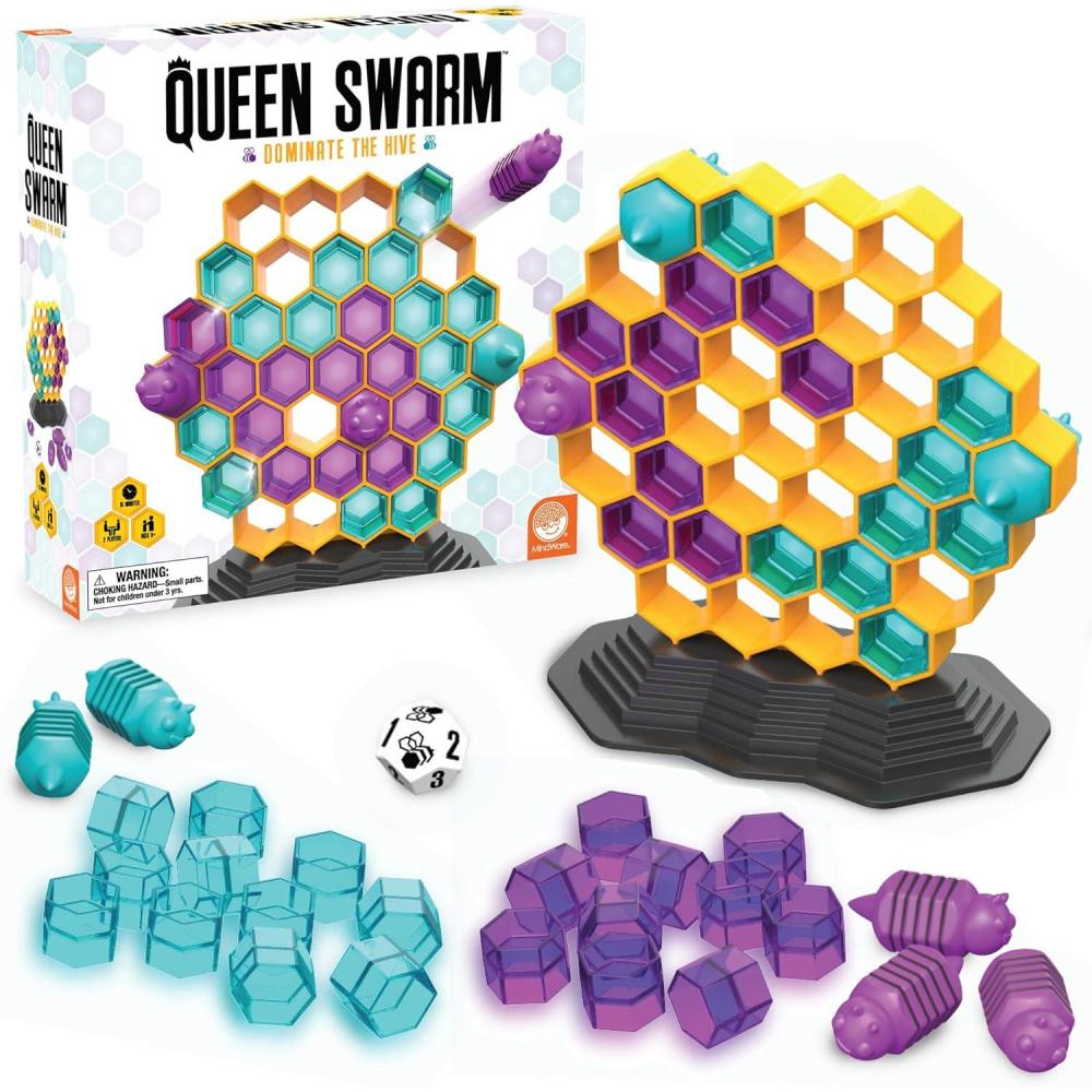 imageMindWare Queen Swarm Strategic Hive Domination Game for Kids amp Families DiceRolling Area Control Board Game Ages 6 2 Players