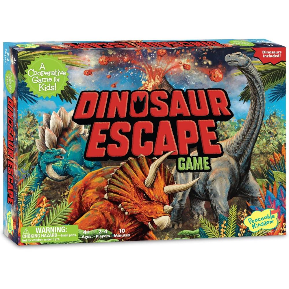imagePeaceable Kingdom Dinosaur Escape Cooperative Memory Game of Logic and Luck for 2 to 4 Kids Ages 4