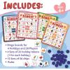 Peaceable Kingdom Holiday Bingo – 4 Holiday Themes, Up to 28 Players – Valentines Day, St Patricks Day, Halloween, & Christmas – Complete Bingo Set with Boards, Chips & Tokens