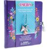 Peaceable Kingdom Unicorn Diary – 208 lined pages with lock, key & matching charm – Travel-sized notebook for kids to record thoughts & feelings in a safe space – Great gift for boys & girls