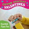Peaceable Kingdom Valentines Cards for Kids Classroom, Set of 28 Valentines Day Gifts, Mini Popper Heart Pop It Fidget Toys, Classroom Exchange Set, Unique Fun Gifts for Kids, Ages 4+(Zipper Friendship Bracelets)