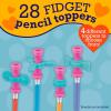 Peaceable Kingdom Valentines Cards for Kids Classroom, Set of 28 Valentines Day Gifts, Mini Popper Heart Pop It Fidget Toys, Classroom Exchange Set, Unique Fun Gifts for Kids, Ages 4+(Fidget Spinner Pencil Toppers)