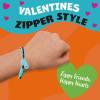 Peaceable Kingdom Valentines Cards for Kids Classroom, Set of 28 Valentines Day Gifts, Mini Popper Heart Pop It Fidget Toys, Classroom Exchange Set, Unique Fun Gifts for Kids, Ages 4+(Zipper Friendship Bracelets)