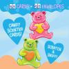 Peaceable Kingdom Valentines Cards for Kids Classroom, Set of 28 Valentines Day Gifts, Mini Popper Heart Pop It Fidget Toys, Classroom Exchange Set, Unique Fun Gifts for Kids, Ages 4+(Gummy Bear Scratch and Sniff Scented Candy Heart Valentines)