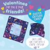 Peaceable Kingdom Valentines Cards for Kids Classroom, Set of 28 Valentines Day Gifts, Mini Popper Heart Pop It Fidget Toys, Classroom Exchange Set, Unique Fun Gifts for Kids, Ages 4+(Cosmic Space Cootie Catcher Cards)