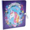 Peaceable Kingdom Unicorn Diary – 208 lined pages with lock, key & matching charm – Travel-sized notebook for kids to record thoughts & feelings in a safe space – Great gift for boys & girls