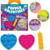 Peaceable Kingdom Valentines Cards for Kids Classroom, Set of 28 Valentines Day Gifts, Mini Popper Heart Pop It Fidget Toys, Classroom Exchange Set, Unique Fun Gifts for Kids, Ages 4+(Mini Popper Heart Pop It Fidgets)