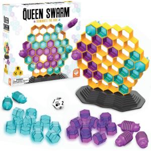 MindWare Queen Swarm – Strategic Hive Domination Game for Kids & Families, Dice-Rolling Area Control Board Game, Ages 6+, 2 Players
